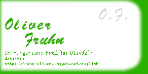 oliver fruhn business card